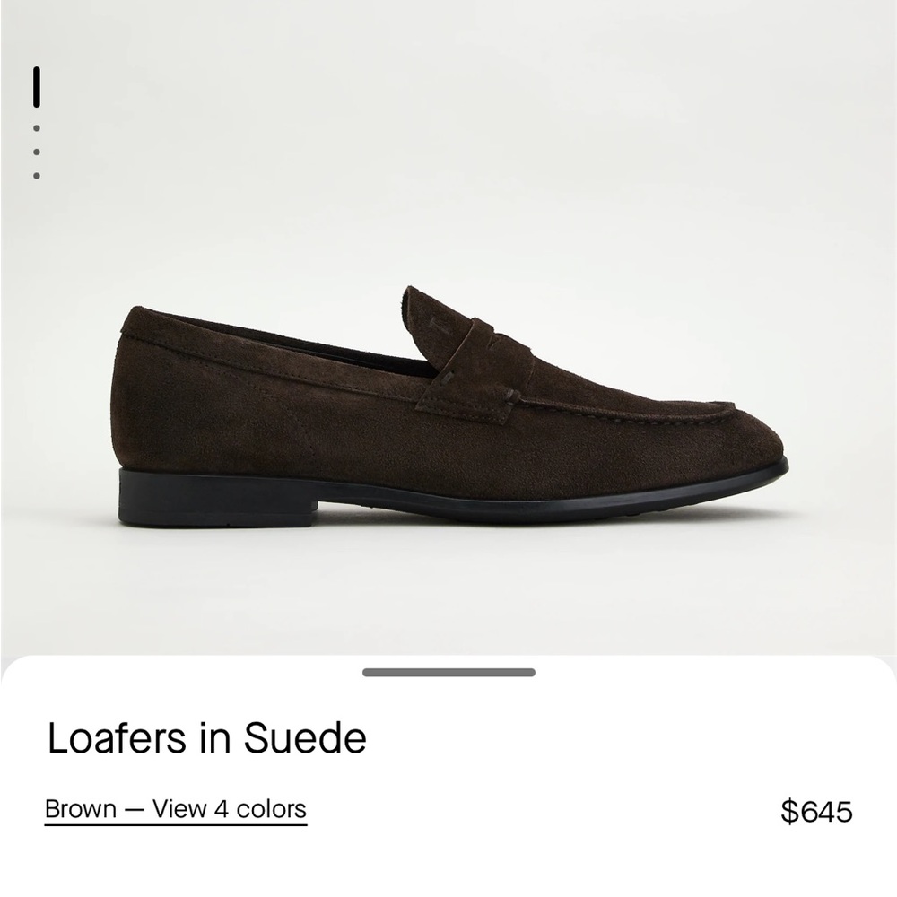 Never Worn Tod’s Men’s Brown Suede Loafers
